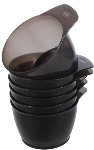 Mobestech 6 Piezas Tazón para Tinte de Cabello Apilable de Cuencos de Plástico Duradero para Mezclar Color Herramienta Versátil para Salones y Uso Doméstico Diseño Compacto y Fácil