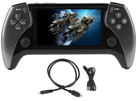Ticfox Handheld-Retro-Spielekonsole, 4,3 Zoll IPS 800 x 480 Bildschirm, Quad-CPU ATM 7051 DDR3, 2 GB ROM, 8 GB, unterstützt 11 Emulatoren, tragbare Spielekonsole für Erwachsene, Ki (Grad)