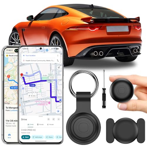 Traceur GPS Voiture, Air Tracker Android Et iOS, Tracker de Voiture Magnétique étanche Smart Air Traceur GPS sans Abonnement,Localisateur D’Objets Bluetooth Tracker gps pour Valises/Portefeuilles/Clés