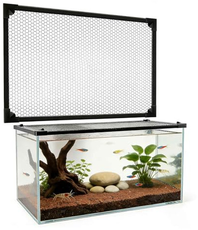 Aquarium-Deckel, magnetische Aquarium-Abdeckung, auf Jede Größe zuschneidbar, um herausspringende Fische zu schützen(30x30CM/11.81x11.81in)