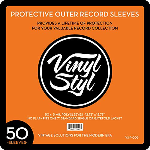 Vinyl Styl Lot de 50 pochettes de protection pour disques vinyles 30,5 cm (transparent)