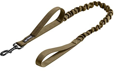OneTigris Federbelastete Hundeleine Führleine Nylon mit Halteschlaufen, Länge 85,1 cm - 118,1 cm