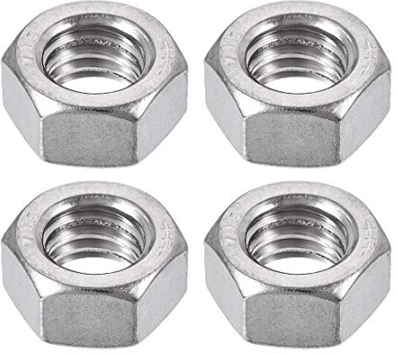 uxcell Hex Nuts, 1/2-12 UNC 304 Stainless Steel Thread Hexagon Nut 4pcs