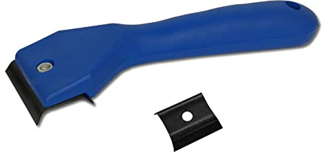 DEWEPRO® Farbkratzer - Lackschaber inkl. 1 Stück Ersatzklingen - Klingenbreite 60mm - Farbschaber - Fensterschaber - Schaber