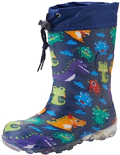 Beck Jungen Blinking Monsters Schneestiefel, Blau, 31 EU