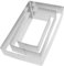 Ensemble De 3 Moules Rectangulaires En Acier Inoxydable Pour PâTisserie, Moule à GâTeau Mousse, Coupe-GâTeau, Accessoires De Cuisson Pour Tiramisu Et Fromage