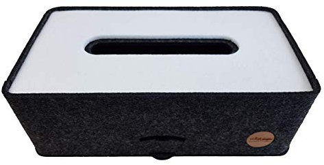 voigtdesign Kosmetiktücherbox Filz Taschentuchbox Kosmetiktuchspender Deko (138 weiß)