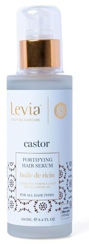 Levia Sérum fortifiant à l'huile de ricin - Renforce les cheveux secs - Protège contre la pollution et les teintures répétées - Cheveux souples et brillants - Pour tous les types de cheveux - 100 ml