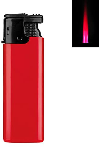 Sepilo Calidas - Mechero de gas con llama turbo, recargable, resistente al viento (rojo, 1 mechero)
