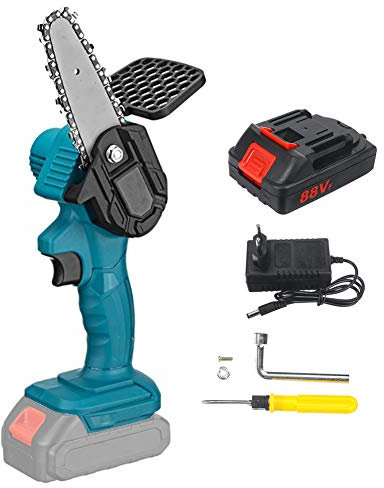 GJXJY Mini Chainsaw, Cordless Electric Chainsaw Portable Handheld Electric Saw One-handed Electric Chain Saw with 21V Lithium Battery for Cutting Tree Wood