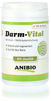 Anibio Darm - Vital 160g | Kräutermischung | aus anerkannten, natürlichen und wirkungsvollen Heilpflanzen | mit Kurkuma | Heilmoor | Schont und regeneriert den Darm | für Hunde und Katzen | Darmvital