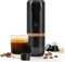 Portable Coffee Maker: 12 V Travel Espresso Machine 12 W, 9 Bar Pressure 2400 mAh Rechargeable Battery Heating Water for Outdoor (Portable Coffee Maker without Case)