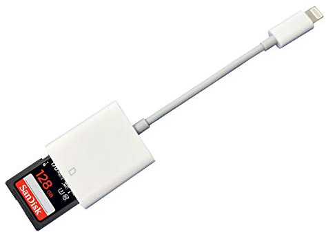 Lightning to SD Card Reader, iPhone to SD Card Adapter, Camera Memory Card Reader for iPhone iPad, Micro SD Adaptor