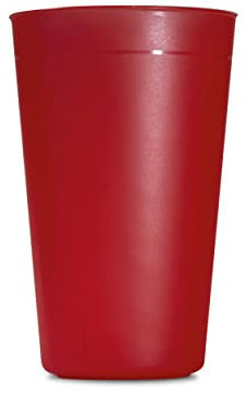50 nachhaltige, wiederverwendbare Becher in Rot - Kapazität 30cl - Hartplastik Polypropylen - Ideal für Geburtstage, Cocktailpartys, Hochzeiten und Partys.