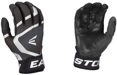 Easton | MAV GT Baseball Batting Gloves | Black/Black | Adult Large