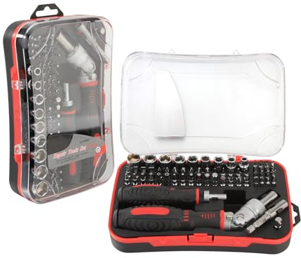 Twilight Garage 61 in 1 Ratchet Screwdriver Sets, Magnetic Screwdriver Bits & Socket Set with Ratchet Handle, Household Repair Tool Kits for Tablets, Computers, Electronic Devices, Furniture
