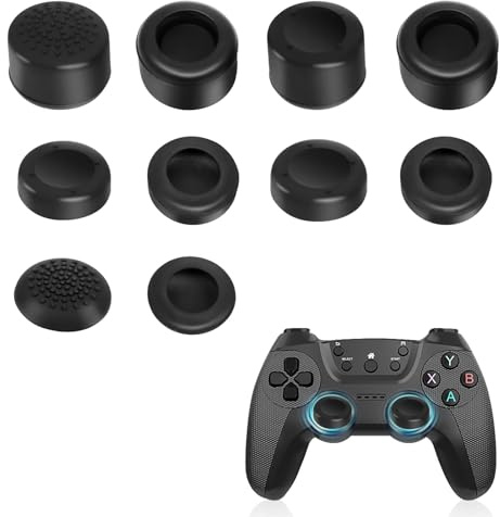 AXFEE joysticks de Remplacement en Silicone, Lot de 8 Capuchons de Manette Joystick Surélevés Antidérapants, pour S5/4/XBOX One/Xbox 360/XBOX Series X/Switch Pro