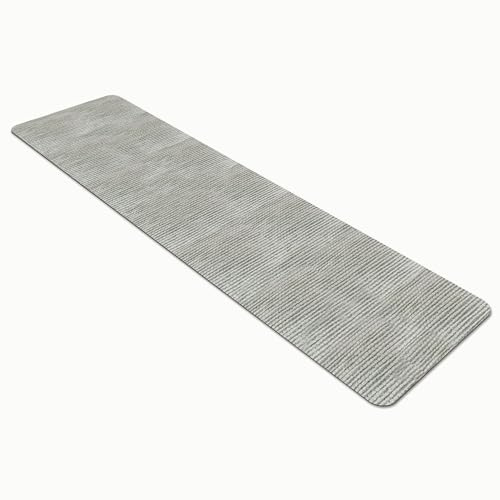 Comart - Küchenteppich Nancy – rutschfest – maschinenwaschbar – moderner Läufer aus Chenille – Läufer für Flur und Küche – weich und langlebig – Made in Italy – Perle – 50 x 170 cm