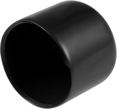 TA-VIGOR 10Pcs Rubber End Caps 35mm ID Flexible Round Thread Protectors | Black Vinyl Flexible Bolt Covers End for Screws, Bolts, Tubes, Cables And Wires