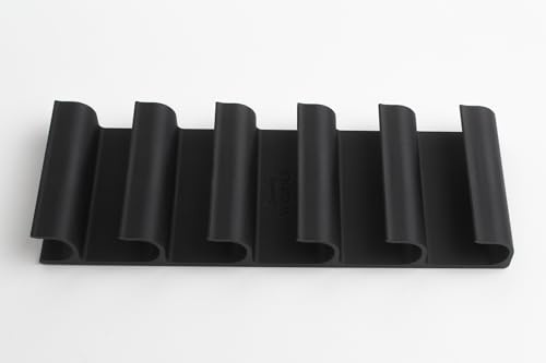 CrunchyWorks STAGECADIA Monolith Drumstick Wandhalter, Trommelstöcke Schlagzeugstöcke, Halter Haken, Ständer Bügel Aufhängung, Mit Montageequipment, Klebepad zum Anbringen an der Wand, Schwarz (6)