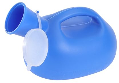 Urinale Portatile Uomo 2000ml con Coperchio, Pe Blu | Beccuccio e Imbuto Inclusi, Capacità 2000ml, Formato da Viaggio e Campeggio, 1 Pezzo Colore Casuale