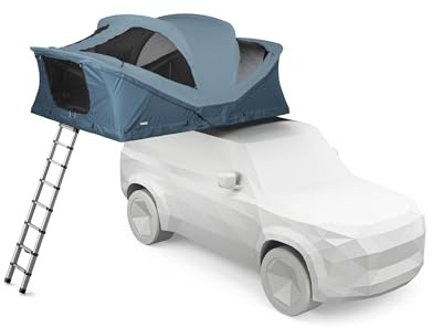 Thule Approach XL New - Soft Shell Rooftop Tent - 3-4 Person Tent - Luxurious Dual-Density Memory Foam Mattress Included - Large Panoramic Windows with Breathable mesh - Lockable mounting Brackets