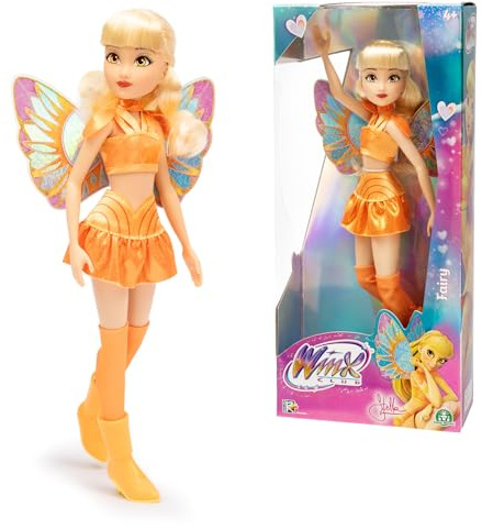 Winx, Poupée articulée, 26 cm, Série Fairy, Modèle Stella, pour Les Enfants dès 3 Ans, WNX765, Orange