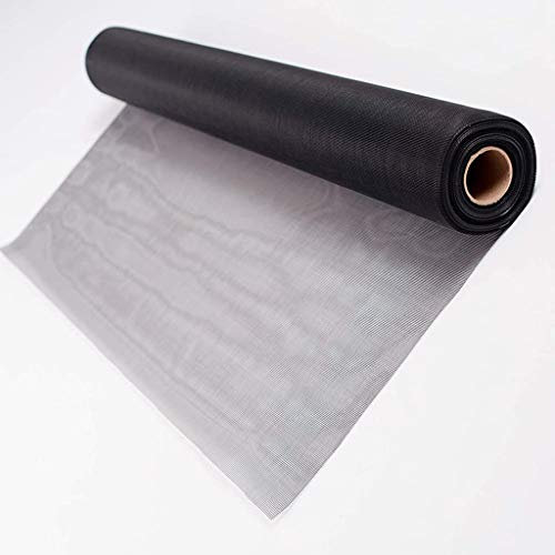 Mosquitera negra de 1,5 x 5,5 m, para protección de ct, ideal para ventanas abatibles, pantalla de malla duradera para control de mosquitos y ventilación.