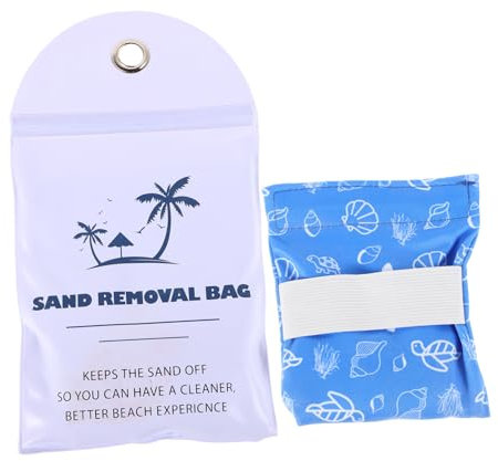 HANABASS Guante Quita Arena Portátil para Playa de Arena Reutilizable Accesorios de Playa Bolsa de Limpieza para 1 Juego