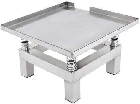 50 W betong-skakbord vibrationsteststativ 3000–3600 rpm skaktestbänk kompressorplattform upp till 10 kg, minivibrationsbord av rostfritt stål betong skakbord