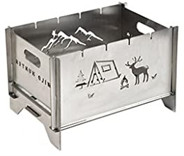 Portable Outdoor Stainless Steel Charcoal BBQ Stove - Foldable Camping Firewood Heater for Bonfire, Grill & Cooking - Ideal for Outdoor Adventures
