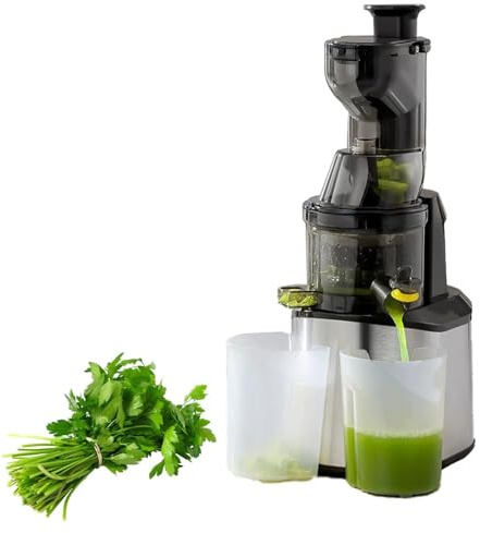 SHRGOMPIT Exprimidor portátil de pulpa, prensado en frío, centrífugo, extractor jugos frutas y verduras