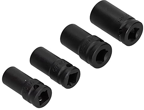 RASTKY 4pcs Aluminum Alloy Locking Wheel Nut Removal Sockets Extractors Kit – Durable Car Repair Tool Set for Tire Removal – Impact Socket with Protective Design Keywords Wheel Screw/Fastener