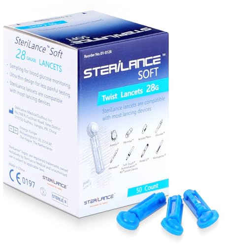200 Stücke Lanzetten Stechhilfe, 28 G Steril Lanzetten Blutzucker, Universal Blutlanzetten für Blutzuckermessung Kapillare Blutentnahme Krankenhaus Sicherheitslanzetten Lanzettiergerät
