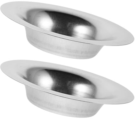 Plateau Chauffe-Cire Rond en Acier Inoxydable Réutilisable, Lot 2 Pièces