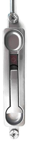 International Door Closer FB-1202-AL Manual Flush Bolt for Aluminum Storefront Doors, 1/8 Offset, 15/16 x 4-1/4 Radius Face, Aluminum Finish