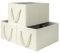 StorageWorks Large Storage Baskets for Organizing, Foldable Storage Baskets for Shelves, Fabric Storage Bins with Handles, Decorative Shelf Baskets, Beige, White & Ivory, 3-Pack