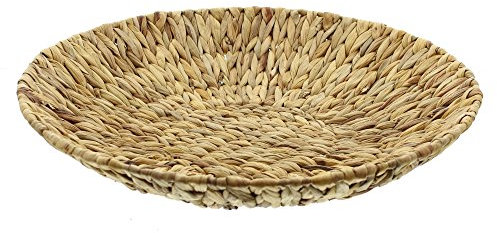 FRANK FLECHTWAREN Ciotola grande, piatta, decorativa, giacinto d'acqua, Ø 50 x 8 cm