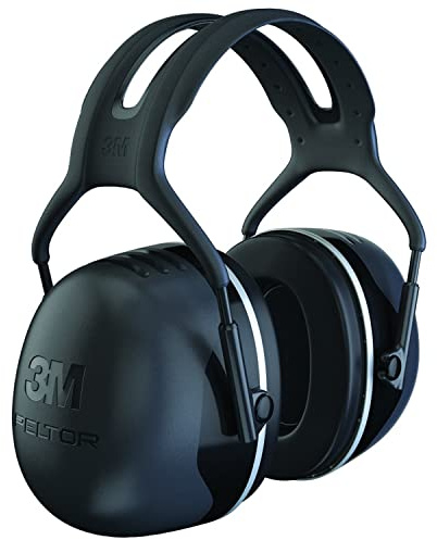 3M PELTOR Ear Muff Hearing Protection, Over the Head Earmuffs, X Series X5A, NRR 31 dB, Pack of 1, Construction, Manufacturing, Automotive, Maintenance, Black