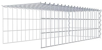 GABIONA Cestino di Pietra Gabbione Maglie rettangolari, 5 x 10 cm, profondità 40 cm, Cestino per la Coltivazione di Tipo 4, Chiusura a Spirale, con zincatura galvanica