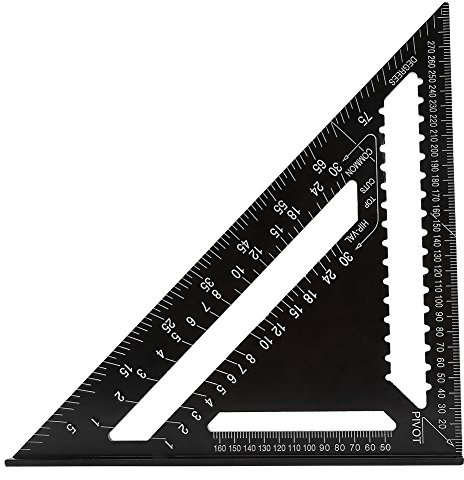 Dreieck Lineal 12 Zoll Schwarz Aluminium Sparren Profil Hohe Präzision Engineer Tischler Messwerkzeug