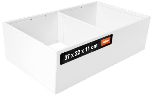 Blum AMBIA-LINE Schubladen-Organizer Stahl 37×22×11 cm | Seidenweiß | Küche | Magnetplattenhalter – kein Verrutschen | Schubladen Organizer aus formstabilem Stahl | Modular erweiterbar | Für Küche & Bad