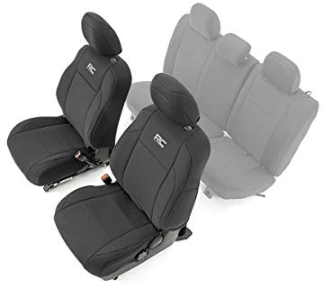 Rough Country Neoprene Front Seat Covers for Toyota Tacoma (2016-2023) - Waterproof & UV Resistant, Foam Padded, Front Seat Cover Set