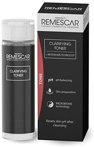 Remescar Lotion Tonique Visage Clarifiante 200ml – Tonique Doux & Rafraîchissant – Prépare la Peau aux Sérums & Soins Hydratants – Rétablit le pH & Purifie pour un Teint Éclatant