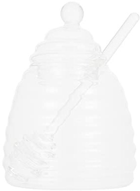 Cabilock 1satz Glas Honigbehälter Mit Deckel Honigtopf Für Küche Bäckerei Transparenter Honigspender Platzsparend Langlebig Für Zuhause Und Gastronomie