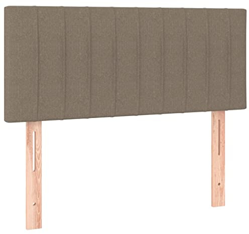 vidaXL Kopfteil Polsterkopfteil Betthaupt Bettkopfteil für Bett Bettgestell Bettrahmen Schlafzimmer Bettzubehör Taupe 80x5x78/88cm Stoff
