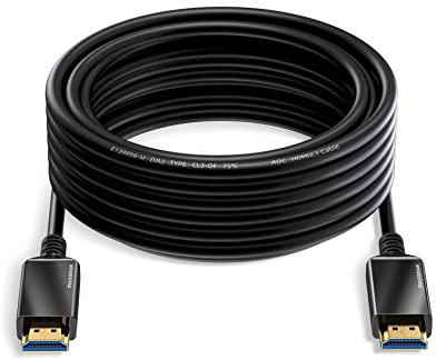 Maxonar 10K 8K HDMI Câble Fibre Optique 10m,Câble HDMI® ultra haute vitesse Certifié 48 Gbit/s,Classé CL3,Prise en Charge AOC 10K 8K@120Hz,4K@144Hz Dynamique HDR eARC Dolby HDCP2.2,pour PS5/4,