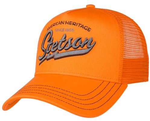 Stetson Since 1865 Trucker Cap Basecap Baseballcap Snapback Truckercap Meshcap orange One Size
