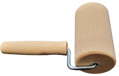 Wooden World - Nudelholz für Kekse Tarte kleine Holzrolle mit Griff 10 cm
