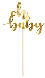 Torten Topper Oh Baby 25cm Tortendeko Kuchendeko Tortentopper Kuchenstecker zur Geburt Babyshower
